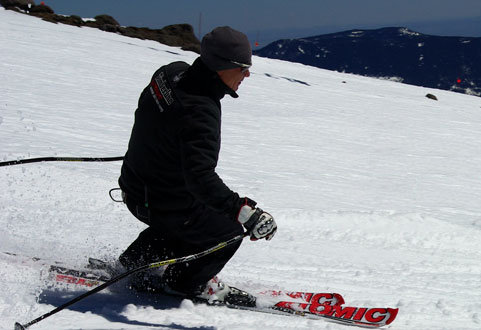 Coach Shawn ("Spanky") on a demo run Sean